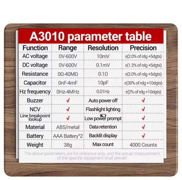 Multímetro A3010 - Image 2