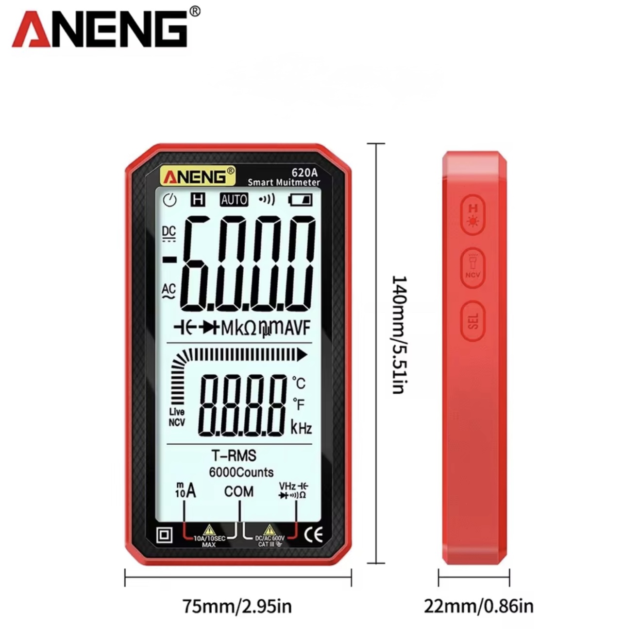Multímetro ANENG 620A - Image 4