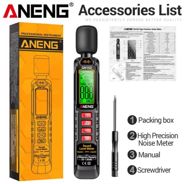 Sonómetro Digital ANENG GN102 - Image 3
